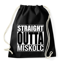 PRINTFASHION Straight Outta Miskolc - Sportzsák, Tornazsák - Fekete tornazsák