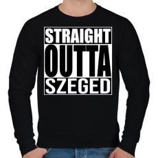 PRINTFASHION Straight Outta Sopron - Férfi pulóver - Fekete
