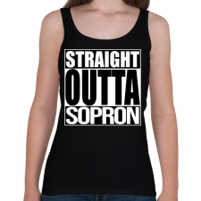 PRINTFASHION Straight Outta Sopron - Női atléta - Fekete női trikó