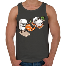 PRINTFASHION Strand sushi - Férfi atléta - Sötétszürke atléta, trikó