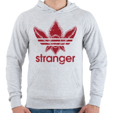 PRINTFASHION Stranger - Férfi kapucnis pulóver - Sport szürke