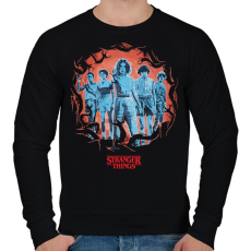 PRINTFASHION #Stranger_team - Férfi pulóver - Fekete