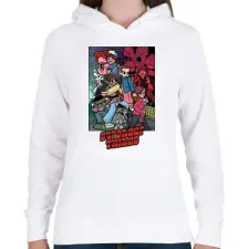 PRINTFASHION Stranger things cartoon - Női kapucnis pulóver - Fehér női pulóver, kardigán