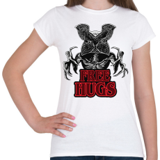 PRINTFASHION Stranger Things - Demogorgon Free Hugs - Női póló - Fehér