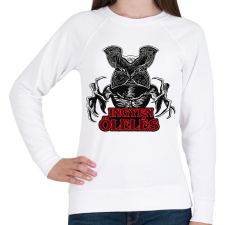 PRINTFASHION Stranger Things - Demogorgon - Ingyen Ölelés - Női pulóver - Fehér női pulóver, kardigán