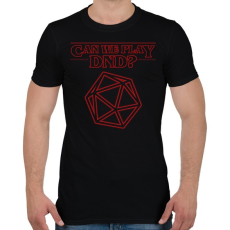PRINTFASHION Stranger Things DnD - Férfi póló - Fekete