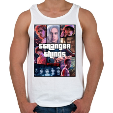 PRINTFASHION Stranger Things - Férfi atléta - Fehér