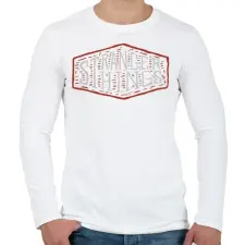 PRINTFASHION STRANGER THINGS - Férfi hosszú ujjú póló - Fehér férfi póló