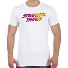 PRINTFASHION Stranger Things  - Férfi póló - Fehér férfi póló