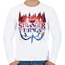 PRINTFASHION Stranger Things - Férfi pulóver - Fehér
