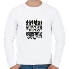 PRINTFASHION Stranger things - Férfi pulóver - Fehér férfi pulóver, kardigán