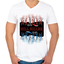 PRINTFASHION Stranger Things - Férfi V-nyakú póló - Fehér férfi póló