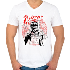 PRINTFASHION Stranger Things - Férfi V-nyakú póló - Fehér