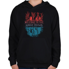 PRINTFASHION stranger things - Gyerek kapucnis pulóver - Fekete gyerek pulóver, kardigán