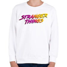 PRINTFASHION Stranger Things  - Gyerek pulóver - Fehér gyerek pulóver, kardigán