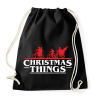 PRINTFASHION Stranger Things Karácsony fehér - Sportzsák, Tornazsák - Fekete