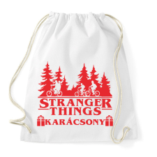 PRINTFASHION Stranger Things karácsony - Sportzsák, Tornazsák - Fehér tornazsák