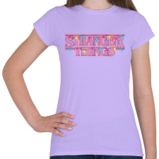 PRINTFASHION Stranger things karácsonyi fények - Női póló - Viola női póló