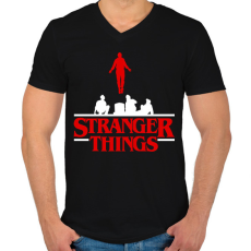 PRINTFASHION Stranger Things Max - Férfi V-nyakú póló - Fekete