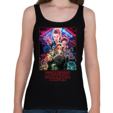 PRINTFASHION Stranger Things - Női atléta - Fekete női trikó