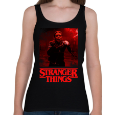 PRINTFASHION stranger things - Női atléta - Fekete női trikó