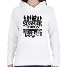 PRINTFASHION Stranger things - Női kapucnis pulóver - Fehér