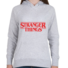 PRINTFASHION Stranger Things - Női kapucnis pulóver - Sport szürke női pulóver, kardigán