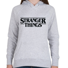 PRINTFASHION stranger things - Női kapucnis pulóver - Sport szürke női pulóver, kardigán