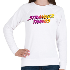 PRINTFASHION Stranger Things  - Női pulóver - Fehér női pulóver, kardigán