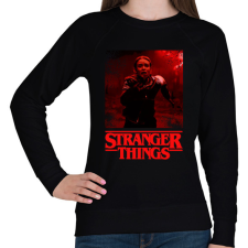 PRINTFASHION stranger things - Női pulóver - Fekete női pulóver, kardigán