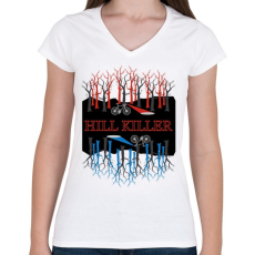 PRINTFASHION Stranger Things - Női V-nyakú póló - Fehér