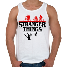 PRINTFASHION stranger things upside down 2 - Férfi atléta - Fehér atléta, trikó