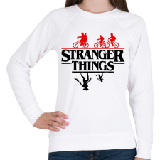PRINTFASHION stranger things upside down 2 - Női pulóver - Fehér női pulóver, kardigán