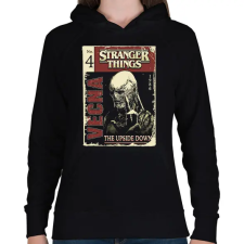 PRINTFASHION Stranger Things Vecna - Női kapucnis pulóver - Fekete női pulóver, kardigán
