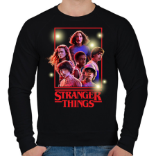 PRINTFASHION #strangerthings - Férfi pulóver - Fekete férfi pulóver, kardigán