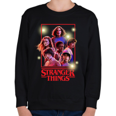 PRINTFASHION #strangerthings - Gyerek pulóver - Fekete