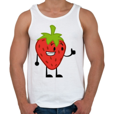 PRINTFASHION Strawberry  - Férfi atléta - Fehér