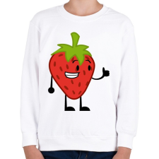 PRINTFASHION Strawberry  - Gyerek pulóver - Fehér gyerek pulóver, kardigán