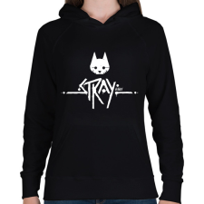 PRINTFASHION Stray - Női kapucnis pulóver - Fekete női pulóver, kardigán