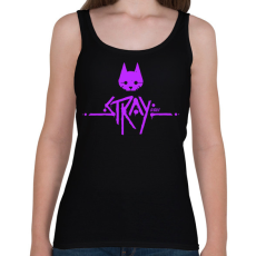 PRINTFASHION Stray purple - Női atléta - Fekete