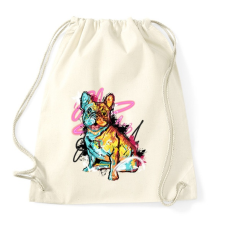 PRINTFASHION street art french bulldog - Sportzsák, Tornazsák - Natúr tornazsák