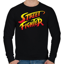 PRINTFASHION Street Fighter - Férfi pulóver - Fekete férfi pulóver, kardigán