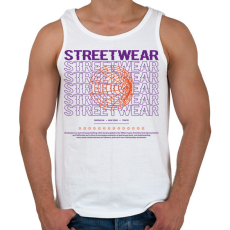 PRINTFASHION Streetwear - Férfi atléta - Fehér