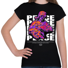 PRINTFASHION Streetwear peace - Női póló - Fekete női póló