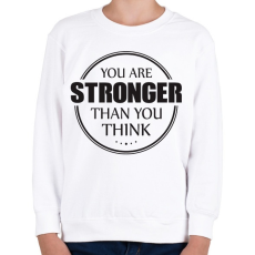 PRINTFASHION Stronger - Gyerek pulóver - Fehér