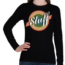 PRINTFASHION Stuff - Női hosszú ujjú póló - Fekete női póló