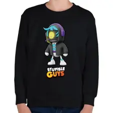 PRINTFASHION Stumble Guys - 1NFLU3NZ0R - Gyerek pulóver - Fekete gyerek pulóver, kardigán