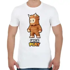 PRINTFASHION Stumble Guys - Bigfoot - Férfi póló - Fehér férfi póló
