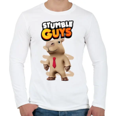 PRINTFASHION Stumble guys capybara - Férfi hosszú ujjú póló - Fehér