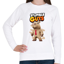 PRINTFASHION Stumble guys capybara - Női pulóver - Fehér női pulóver, kardigán